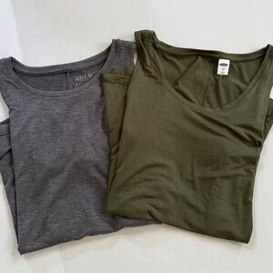 Old Navy tank in Green, Apt. 9 in gray. Both a size  small.